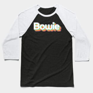 Bowie Last Name Colorful Baseball T-Shirt